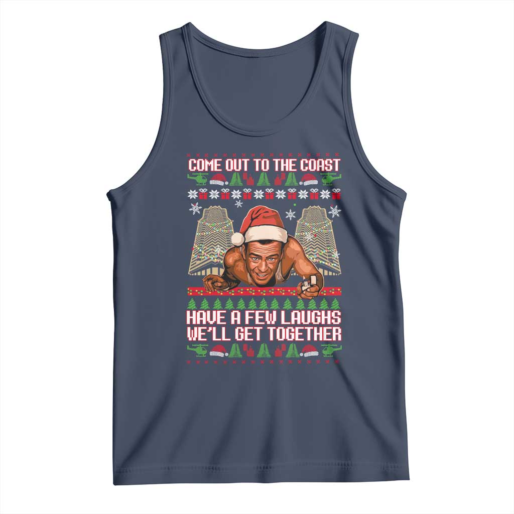 Nakatomi Plaza Party 1988 Tank Top Come Out To The Coast Mcclane Ugly Xmas TS10 Navy Print Your Wear