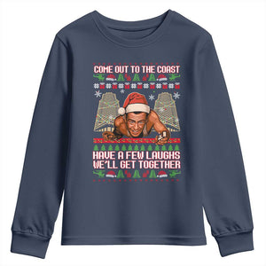 Nakatomi Plaza Party 1988 Youth Sweatshirt Come Out To The Coast Mcclane Ugly Xmas TS10 Navy Print Your Wear