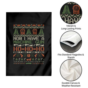 Now I Have A Machine Gun Garden Flag Christmas 90s Movie Ugly Xmas TS10 Print Your Wear