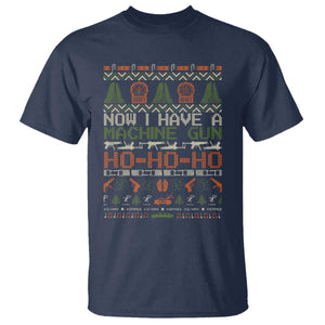 Now I Have A Machine Gun T Shirt Christmas 90s Movie Ugly Xmas TS10 Navy Print Your Wear