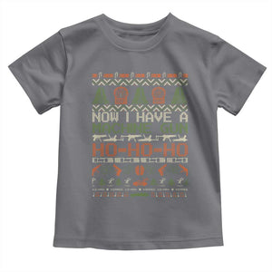 Now I Have A Machine Gun Toddler T Shirt Christmas 90s Movie Ugly Xmas TS10 Charcoal Print Your Wear