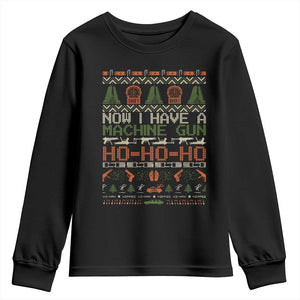 Now I Have A Machine Gun Youth Sweatshirt Christmas 90s Movie Ugly Xmas TS10 Black Print Your Wear