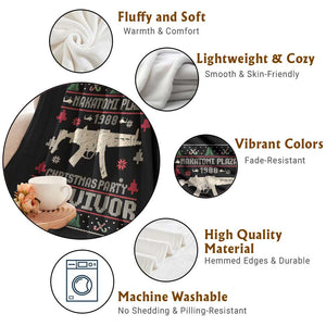 Nakatomi Plaza Christmas Party Throw Blanket Funny 80's Die Movie 1988 Ugly Christmas TS10 Print Your Wear