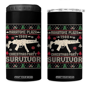 Nakatomi Plaza Christmas Party 4 in 1 Can Cooler Tumbler Funny 80's Die Movie 1988 Ugly Christmas TS10 One Size: 16 oz Black Print Your Wear