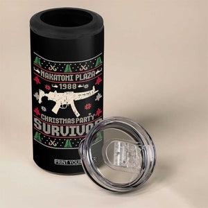 Nakatomi Plaza Christmas Party 4 in 1 Can Cooler Tumbler Funny 80's Die Movie 1988 Ugly Christmas TS10 Print Your Wear