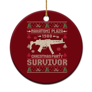 Nakatomi Plaza Xmas Party Ceramic Ornament Funny 80's Die Movie 1988 Ugly Xmas TS10 1pc Red Print Your Wear