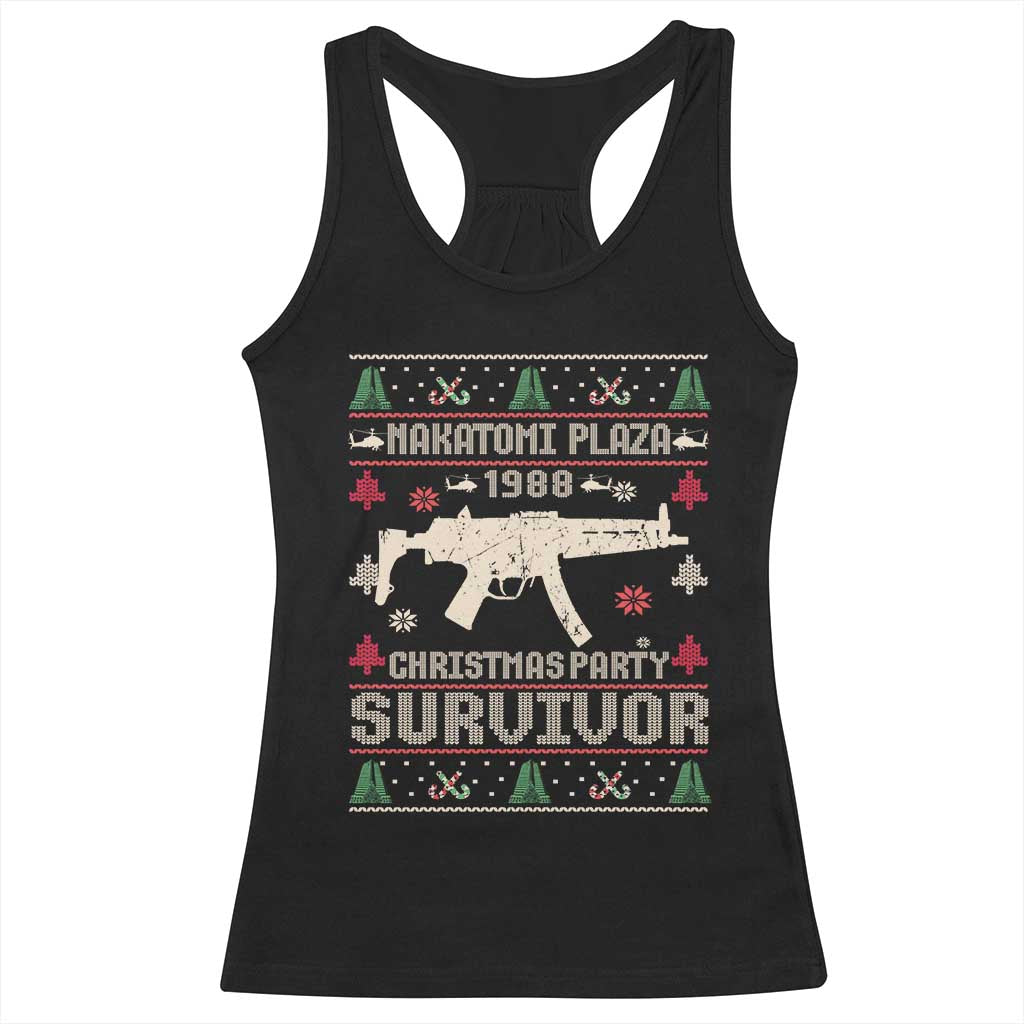 Nakatomi Plaza Christmas Party Racerback Tank Top Funny 80's Die Movie 1988 Ugly Christmas TS10 Black Print Your Wear