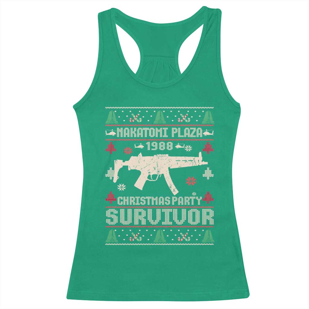 Nakatomi Plaza Christmas Party Racerback Tank Top Funny 80's Die Movie 1988 Ugly Christmas TS10 Irish Green Print Your Wear