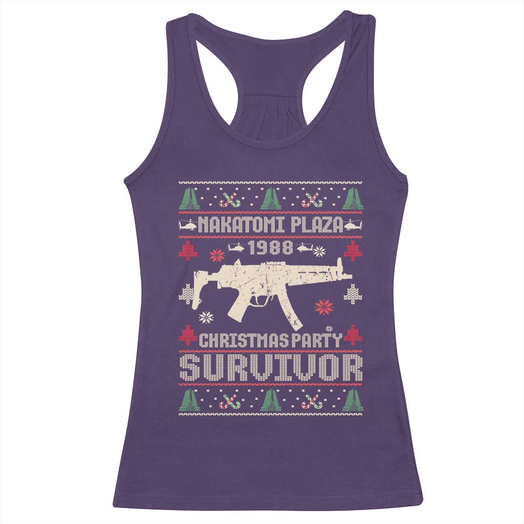 Nakatomi Plaza Christmas Party Racerback Tank Top Funny 80's Die Movie 1988 Ugly Christmas TS10 Purple Print Your Wear