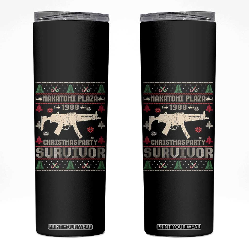 Nakatomi Plaza Christmas Party Skinny Tumbler Funny 80's Die Movie 1988 Ugly Christmas TS10 Black Print Your Wear