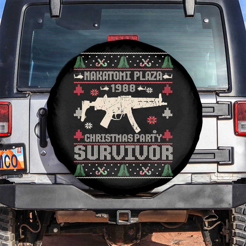 Nakatomi Plaza Christmas Party Spare Tire Cover Funny 80's Die Movie 1988 Ugly Christmas TS10 No hole Black Print Your Wear