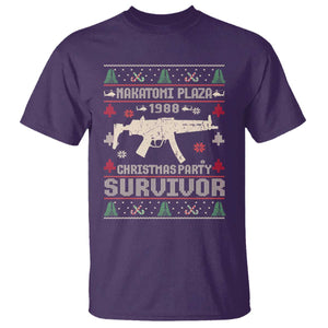Nakatomi Plaza Christmas Party T Shirt Funny 80's Die Movie 1988 Ugly Christmas TS10 Purple Print Your Wear