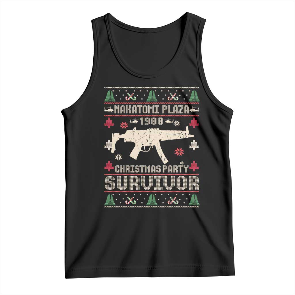 Nakatomi Plaza Christmas Party Tank Top Funny 80's Die Movie 1988 Ugly Christmas TS10 Black Print Your Wear