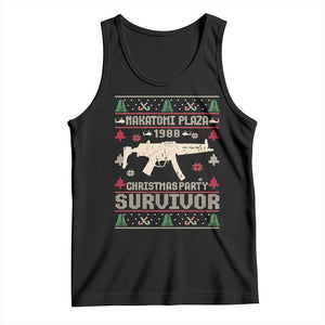 Nakatomi Plaza Christmas Party Tank Top Funny 80's Die Movie 1988 Ugly Christmas TS10 Black Print Your Wear