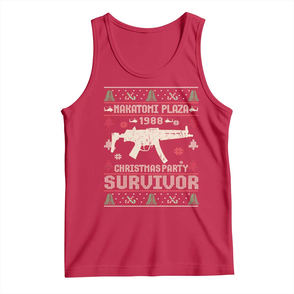 Nakatomi Plaza Christmas Party Tank Top Funny 80's Die Movie 1988 Ugly Christmas TS10 Red Print Your Wear