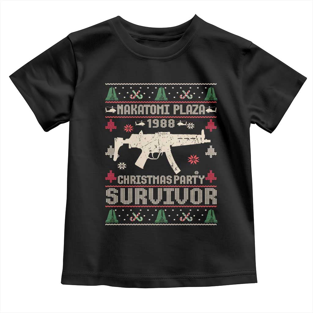 Nakatomi Plaza Christmas Party Toddler T Shirt Funny 80's Die Movie 1988 Ugly Christmas TS10 Black Print Your Wear