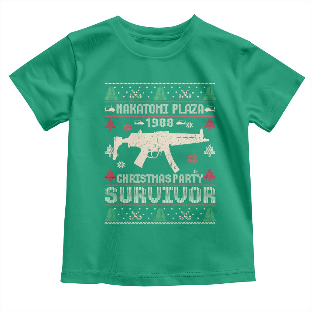 Nakatomi Plaza Christmas Party Toddler T Shirt Funny 80's Die Movie 1988 Ugly Christmas TS10 Irish Green Print Your Wear