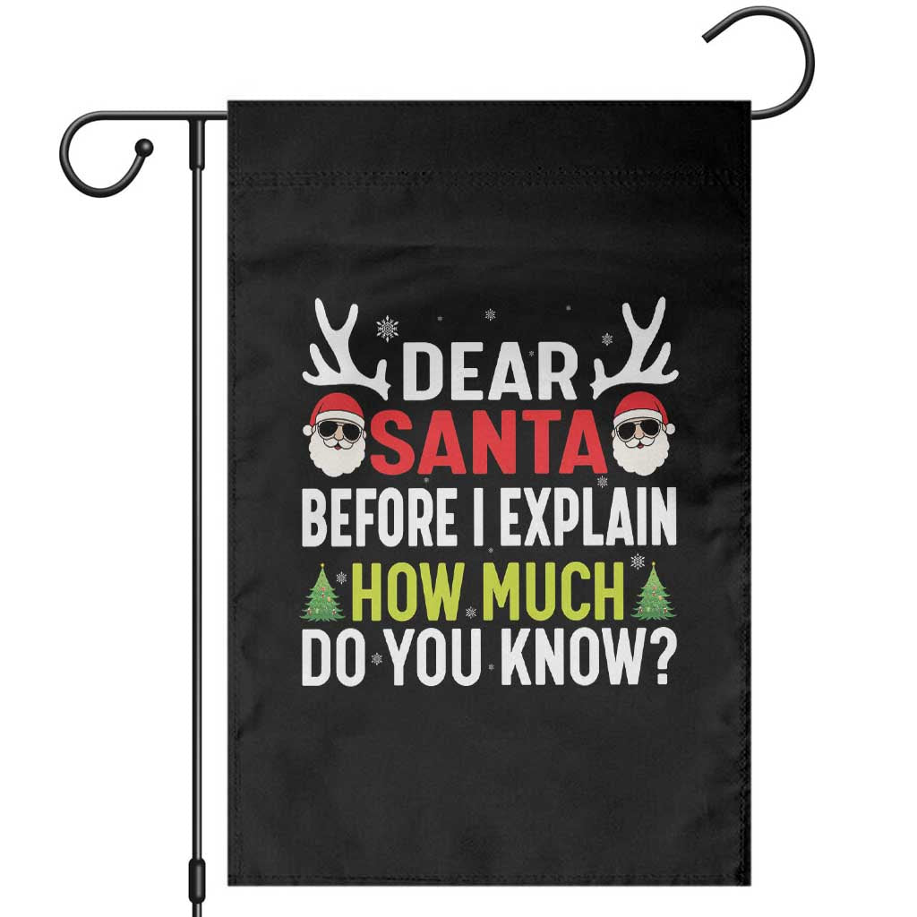 Funny Christmas Garden Flag Dear Santa I Can Explain How Much Do You Know TS10 Black Print Your Wear