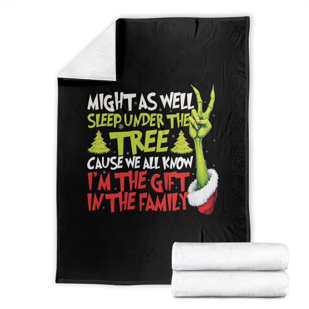 Funny Christmas Throw Blanket I'm The Gift Kids Pajamas Girls Boys TS10 Black Print Your Wear