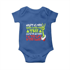 Funny Christmas Baby Onesie I'm The Gift Kids Pajamas Girls Boys TS10 Royal Blue Print Your Wear