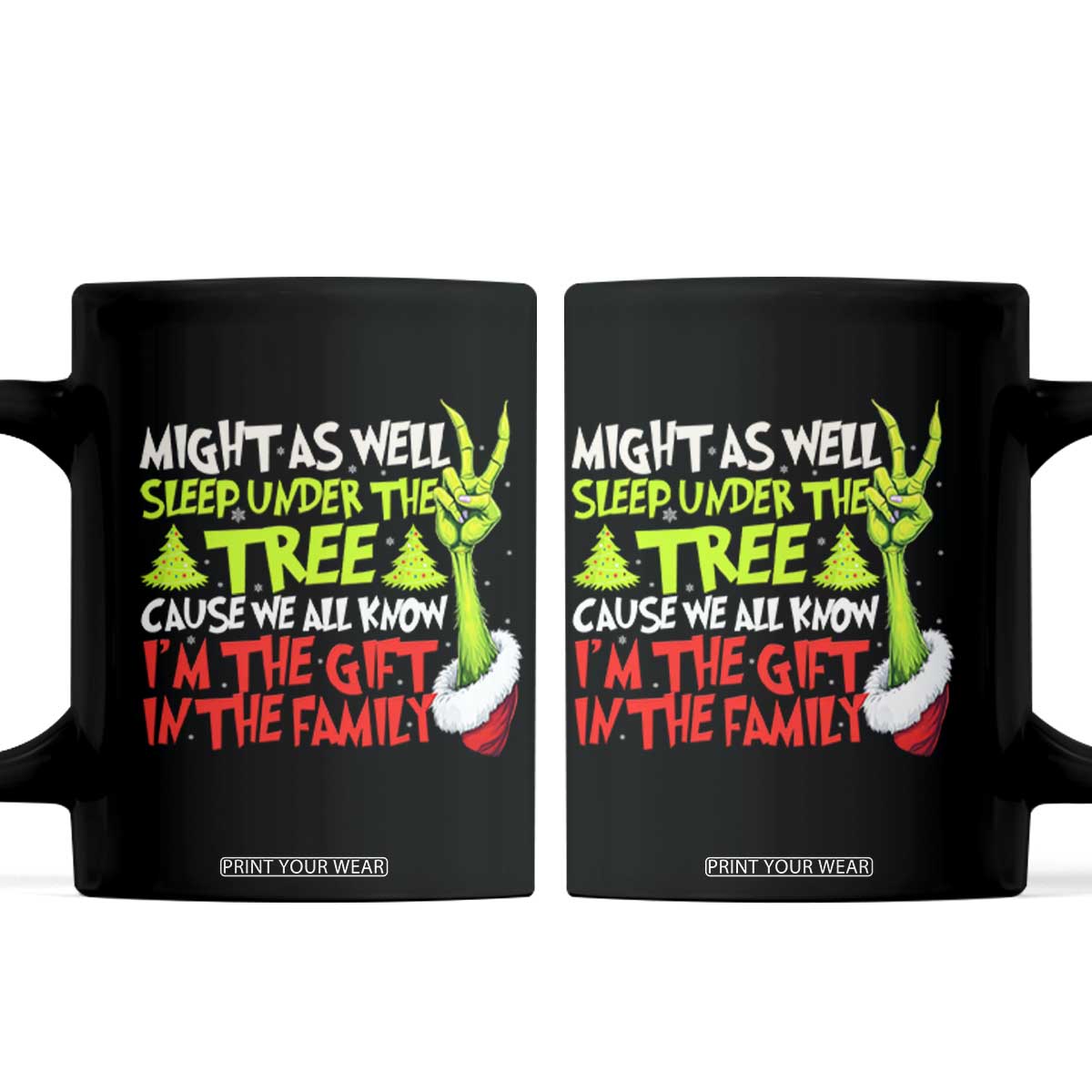 Funny Christmas Coffee Mug I'm The Gift Kids Pajamas Girls Boys TS10 Black Print Your Wear