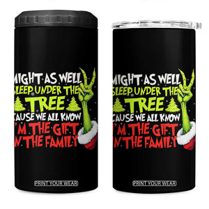 Funny Christmas 4 in 1 Can Cooler Tumbler I'm The Gift Kids Pajamas Girls Boys TS10 One Size: 16 oz Black Print Your Wear