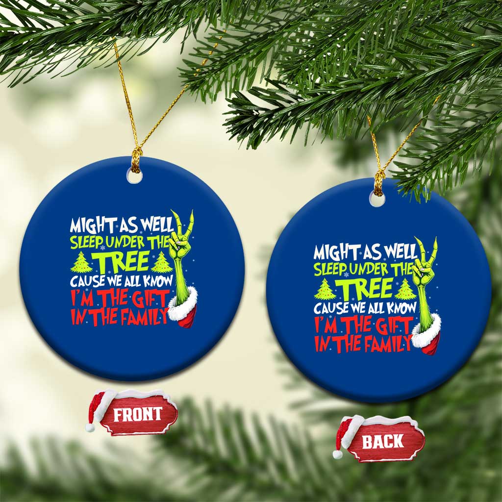 Funny Christmas Ceramic Ornament I'm The Gift Kids Pajamas Girls Boys TS10 1pc Blue Print Your Wear