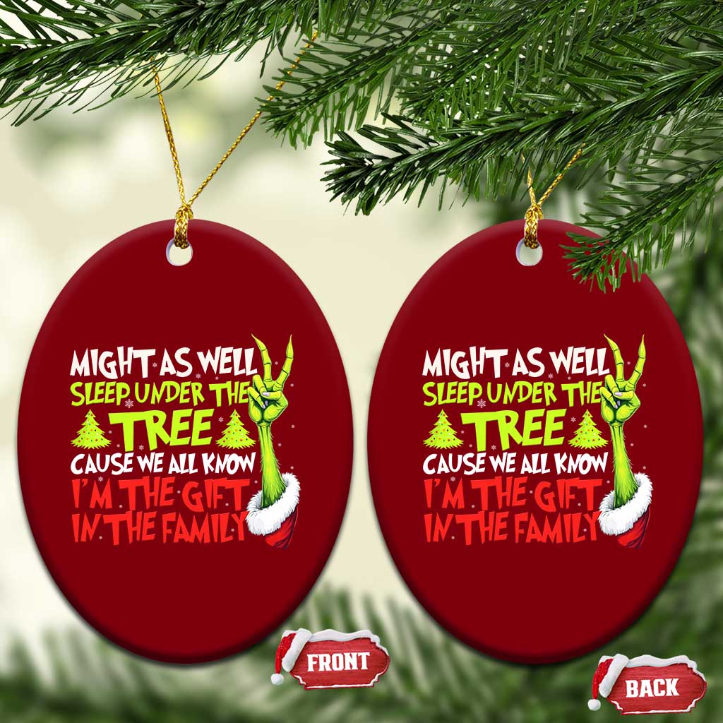 Funny Christmas Ceramic Ornament I'm The Gift Kids Pajamas Girls Boys TS10 Print Your Wear