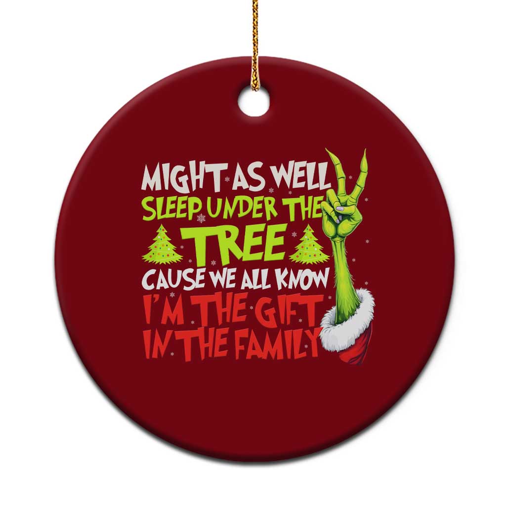 Funny Christmas Ceramic Ornament I'm The Gift Kids Pajamas Girls Boys TS10 1pc Red Print Your Wear