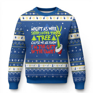 Funny Christmas Hanukkah Ugly Sweater I'm The Gift Kids Pajamas Girls Boys TS10 Blue White Print Your Wear