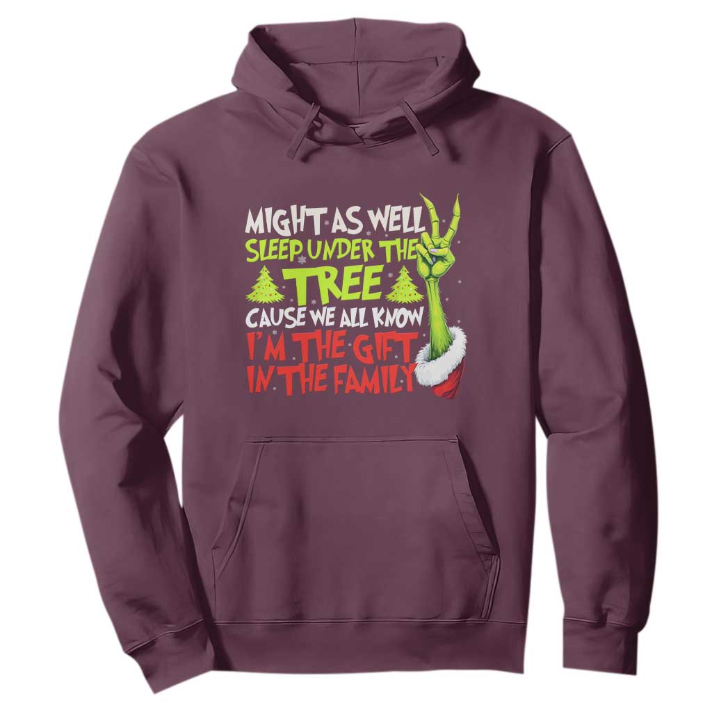 Funny Christmas Hoodie I'm The Gift Kids Pajamas Girls Boys TS10 Maroon Print Your Wear