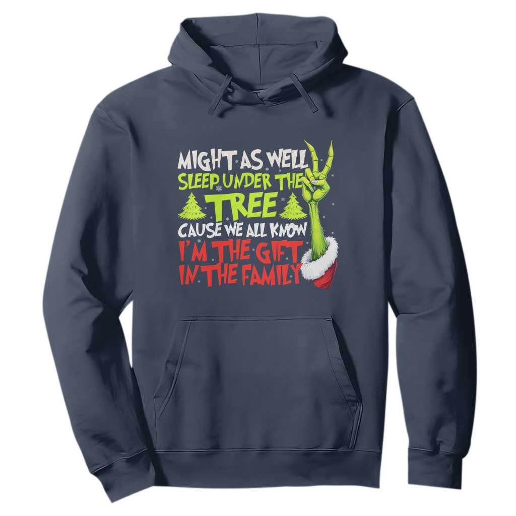 Funny Christmas Hoodie I'm The Gift Kids Pajamas Girls Boys TS10 Navy Print Your Wear