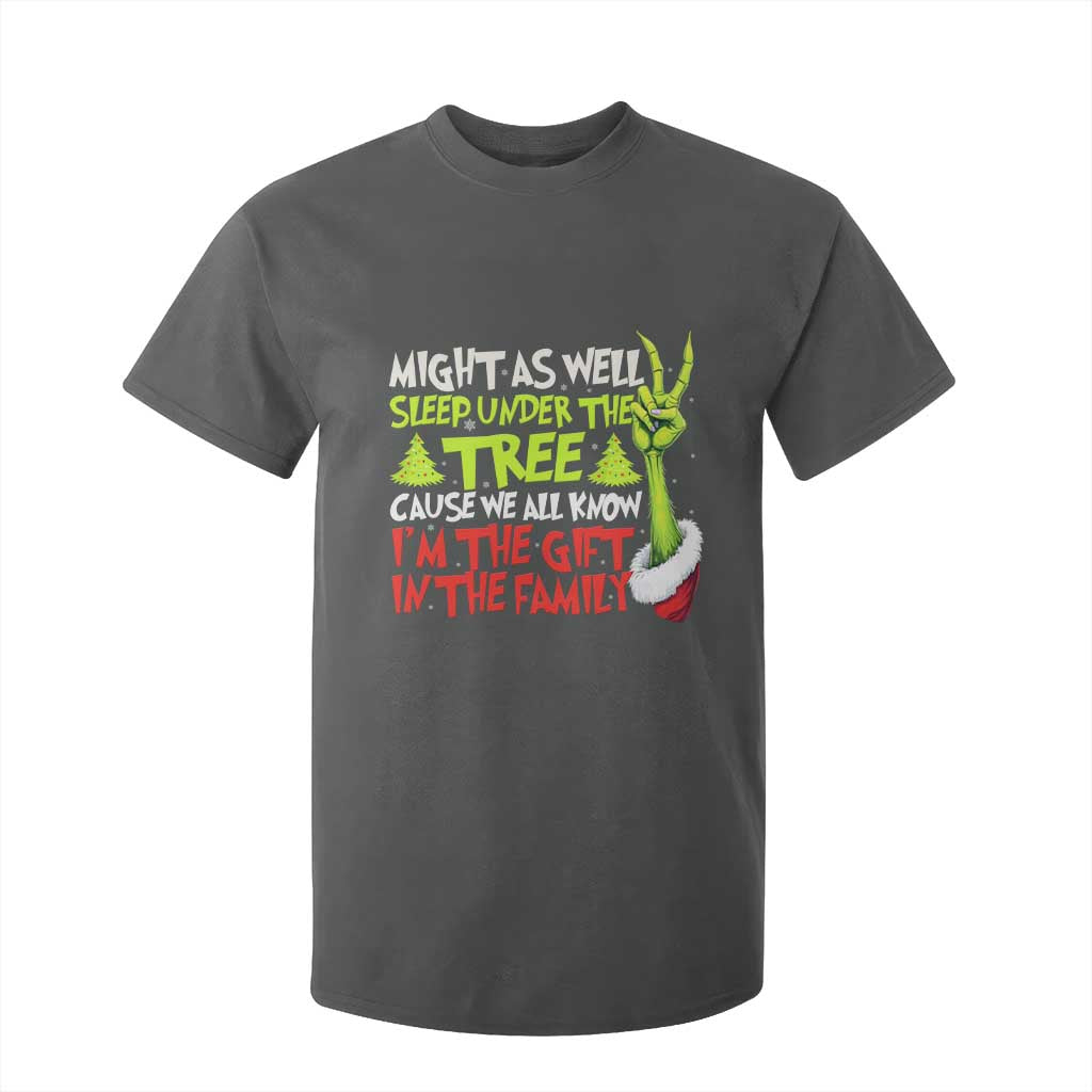 Funny Christmas T Shirt For Kid I'm The Gift Kids Pajamas Girls Boys TS10 Dark Heather Print Your Wear