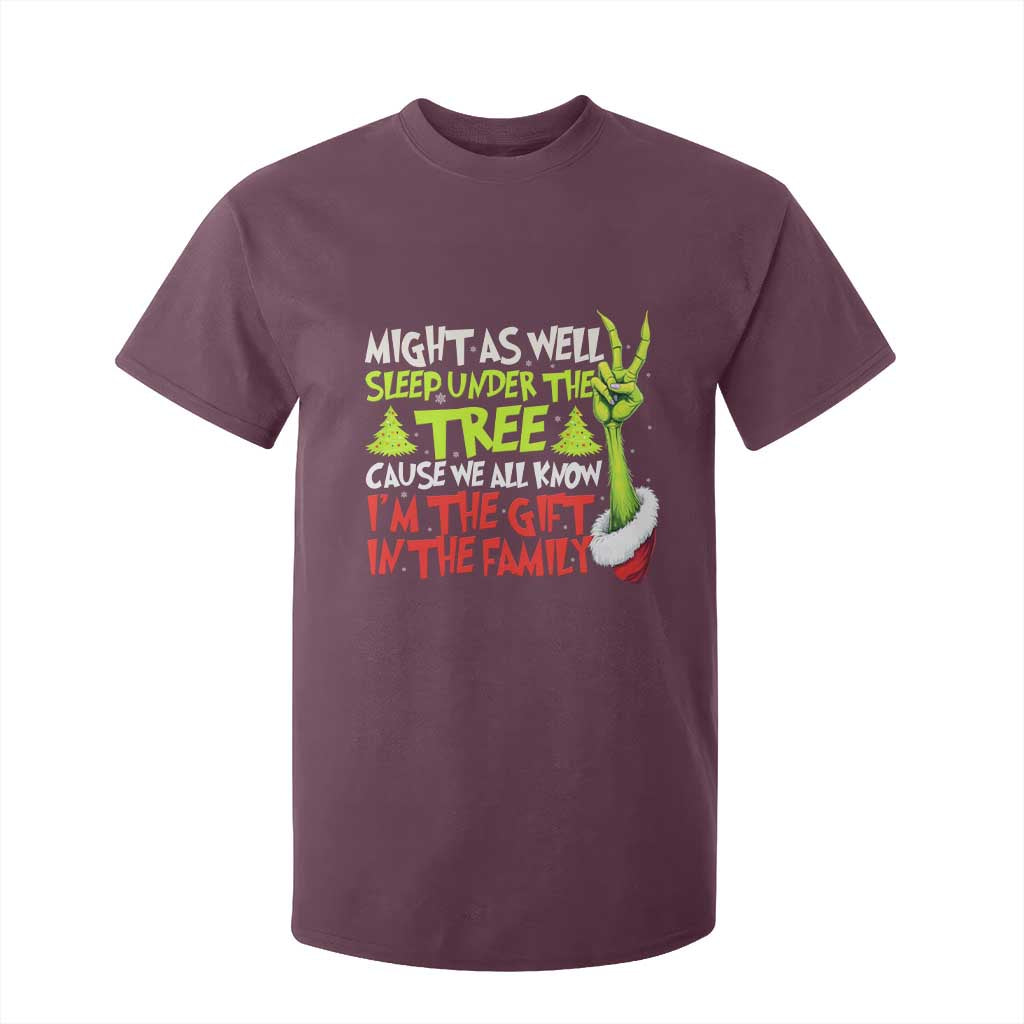 Funny Christmas T Shirt For Kid I'm The Gift Kids Pajamas Girls Boys TS10 Maroon Print Your Wear