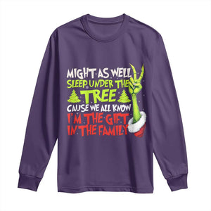 Funny Christmas Long Sleeve Shirt I'm The Gift Kids Pajamas Girls Boys TS10 Purple Print Your Wear