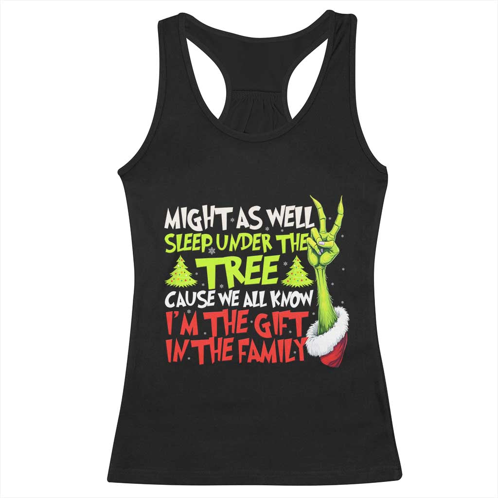 Funny Christmas Racerback Tank Top I'm The Gift Kids Pajamas Girls Boys TS10 Black Print Your Wear