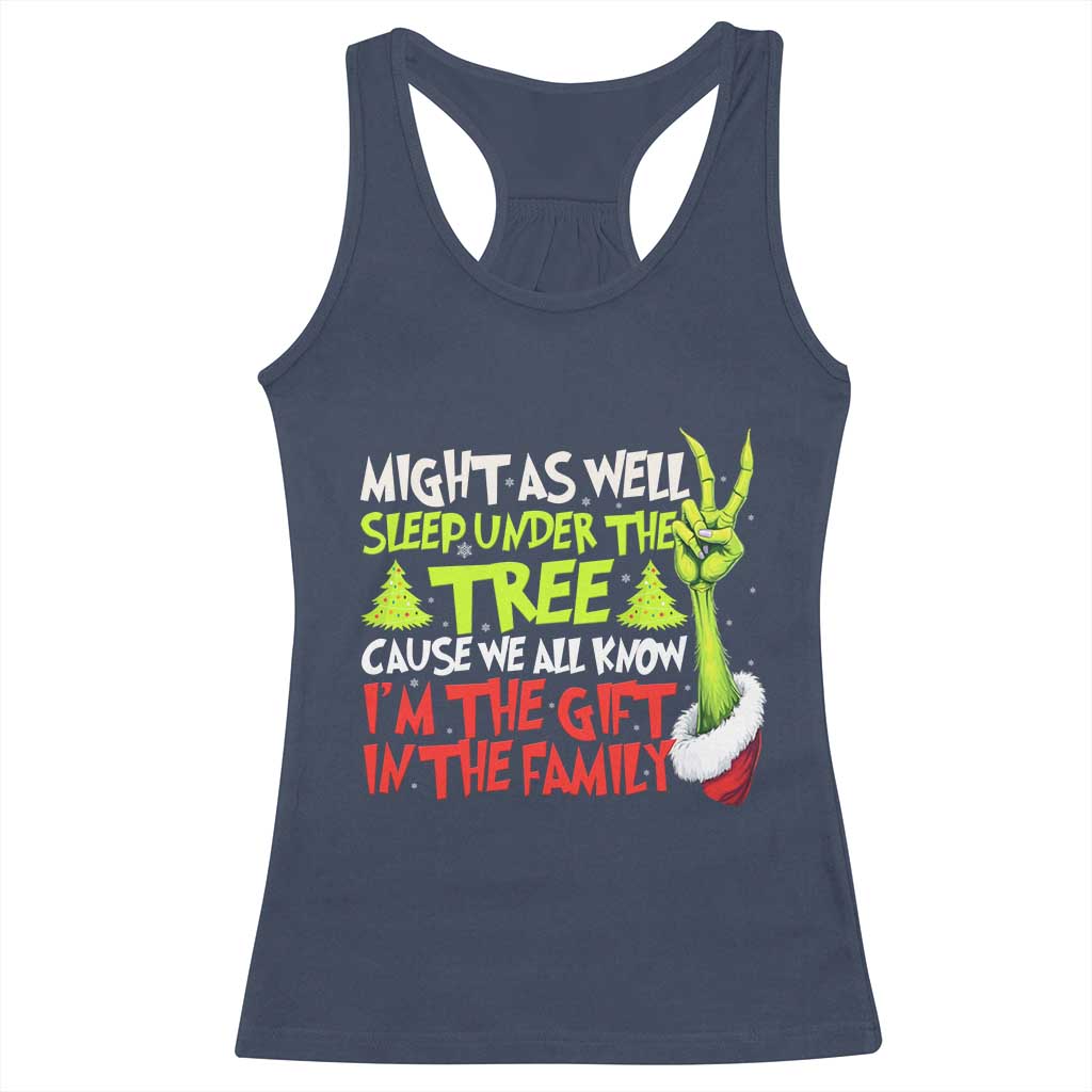 Funny Christmas Racerback Tank Top I'm The Gift Kids Pajamas Girls Boys TS10 Navy Print Your Wear