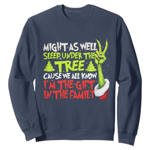 Funny Christmas Sweatshirt I'm The Gift Kids Pajamas Girls Boys TS10 Navy Print Your Wear