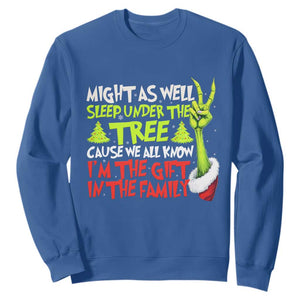 Funny Christmas Sweatshirt I'm The Gift Kids Pajamas Girls Boys TS10 Royal Blue Print Your Wear