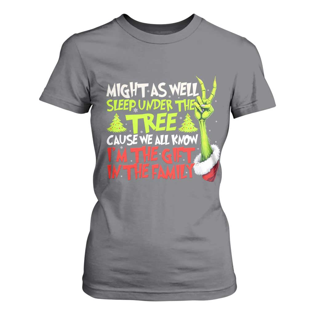 Funny Christmas T Shirt For Women I'm The Gift Kids Pajamas Girls Boys TS10 Charcoal Print Your Wear