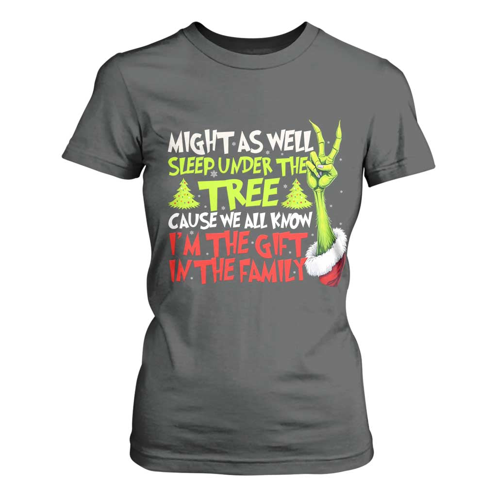 Funny Christmas T Shirt For Women I'm The Gift Kids Pajamas Girls Boys TS10 Dark Heather Print Your Wear