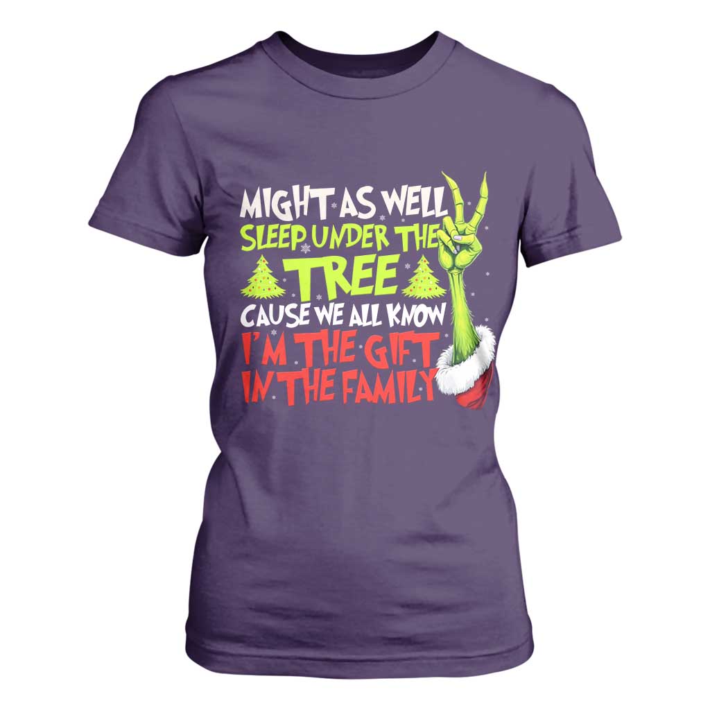 Funny Christmas T Shirt For Women I'm The Gift Kids Pajamas Girls Boys TS10 Purple Print Your Wear