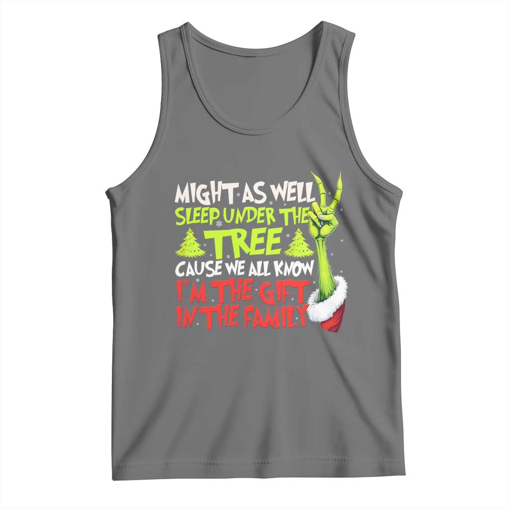 Funny Christmas Tank Top I'm The Gift Kids Pajamas Girls Boys TS10 Black Heather Print Your Wear