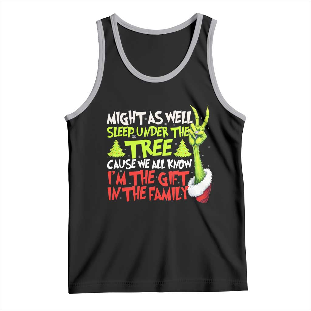 Funny Christmas Tank Top I'm The Gift Kids Pajamas Girls Boys TS10 Black Athletic Heather Print Your Wear