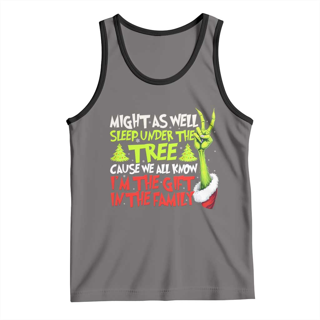 Funny Christmas Tank Top I'm The Gift Kids Pajamas Girls Boys TS10 Deep Heather Black Print Your Wear