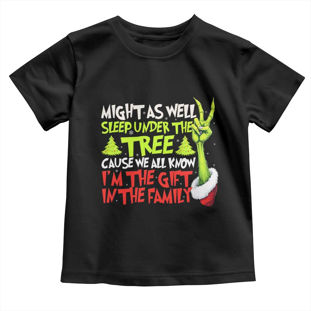 Funny Christmas Toddler T Shirt I'm The Gift Kids Pajamas Girls Boys TS10 Black Print Your Wear