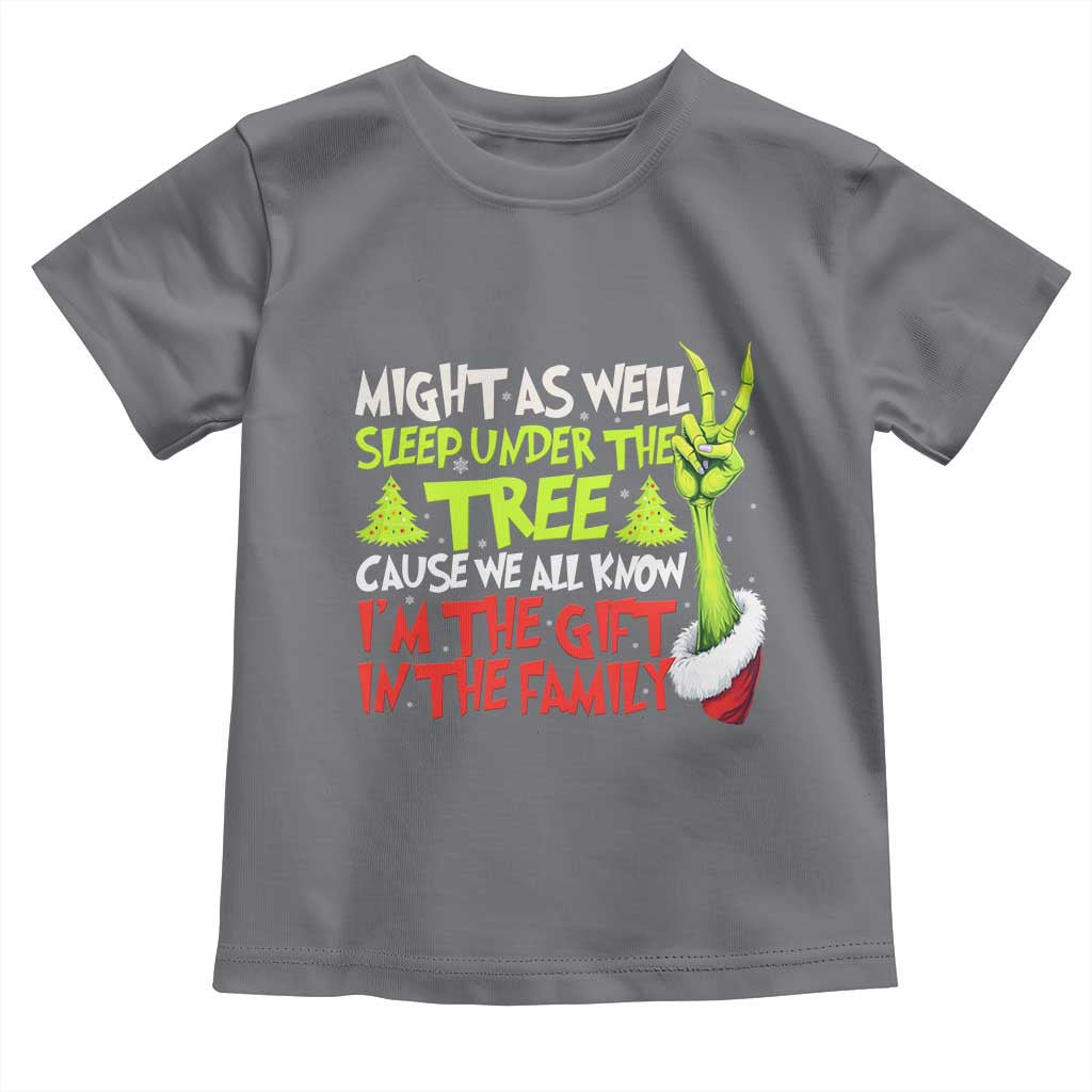 Funny Christmas Toddler T Shirt I'm The Gift Kids Pajamas Girls Boys TS10 Charcoal Print Your Wear
