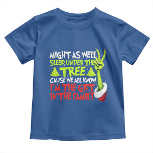 Funny Christmas Toddler T Shirt I'm The Gift Kids Pajamas Girls Boys TS10 Royal Blue Print Your Wear