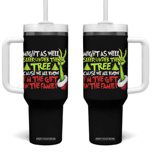 Funny Christmas Tumbler With Handle I'm The Gift Kids Pajamas Girls Boys TS10 One Size: 40 oz Black Print Your Wear