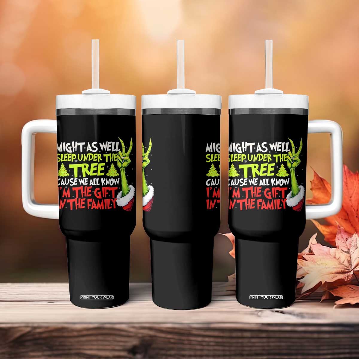 Funny Christmas Tumbler With Handle I'm The Gift Kids Pajamas Girls Boys TS10 Print Your Wear